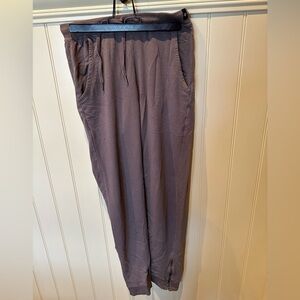 SATVA Ladies Women's Size XS Brown Pants Front Pockets Drawstring Zip Bo…